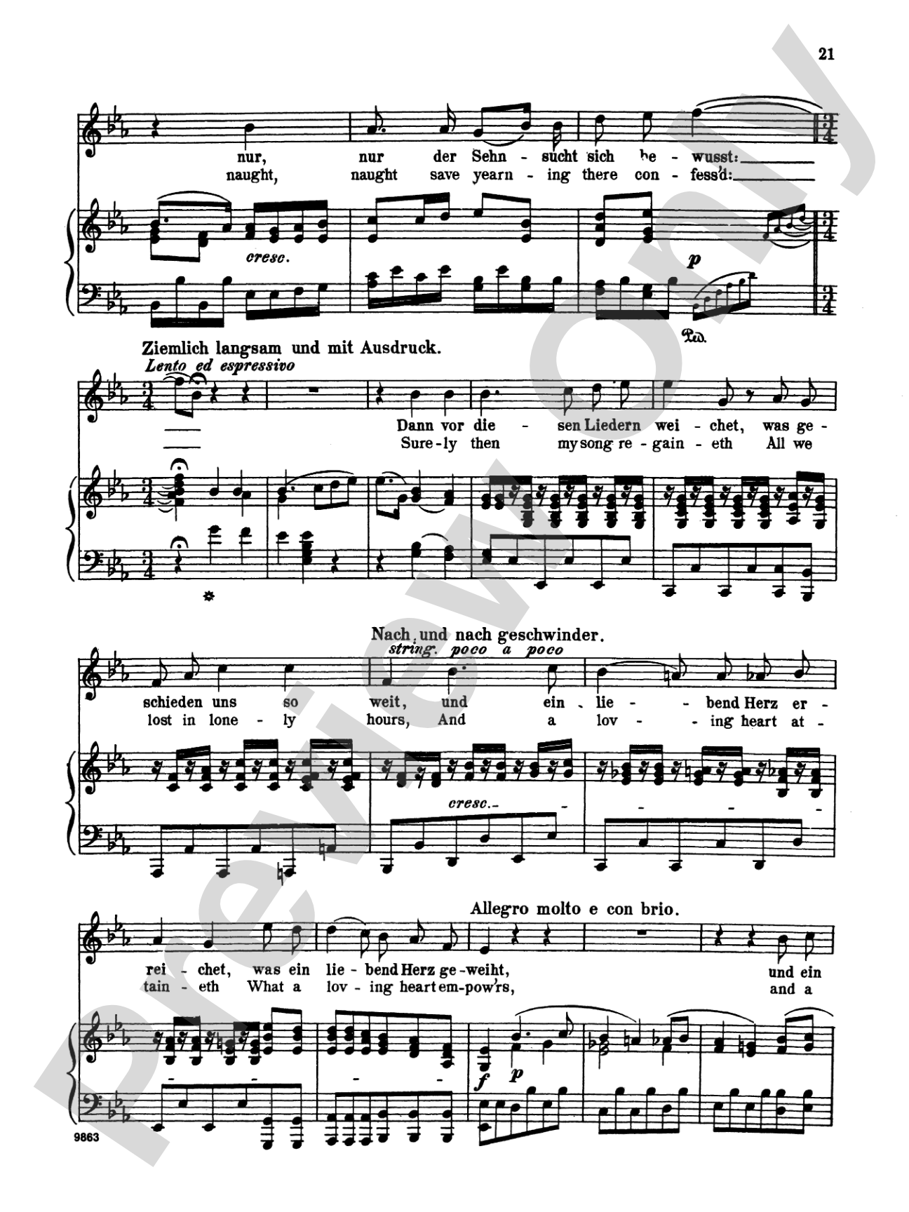 Beethoven: An Die Ferne Geliebte (To the Distant Beloved), Op. 98 (High voice, German/English): High Voice Book