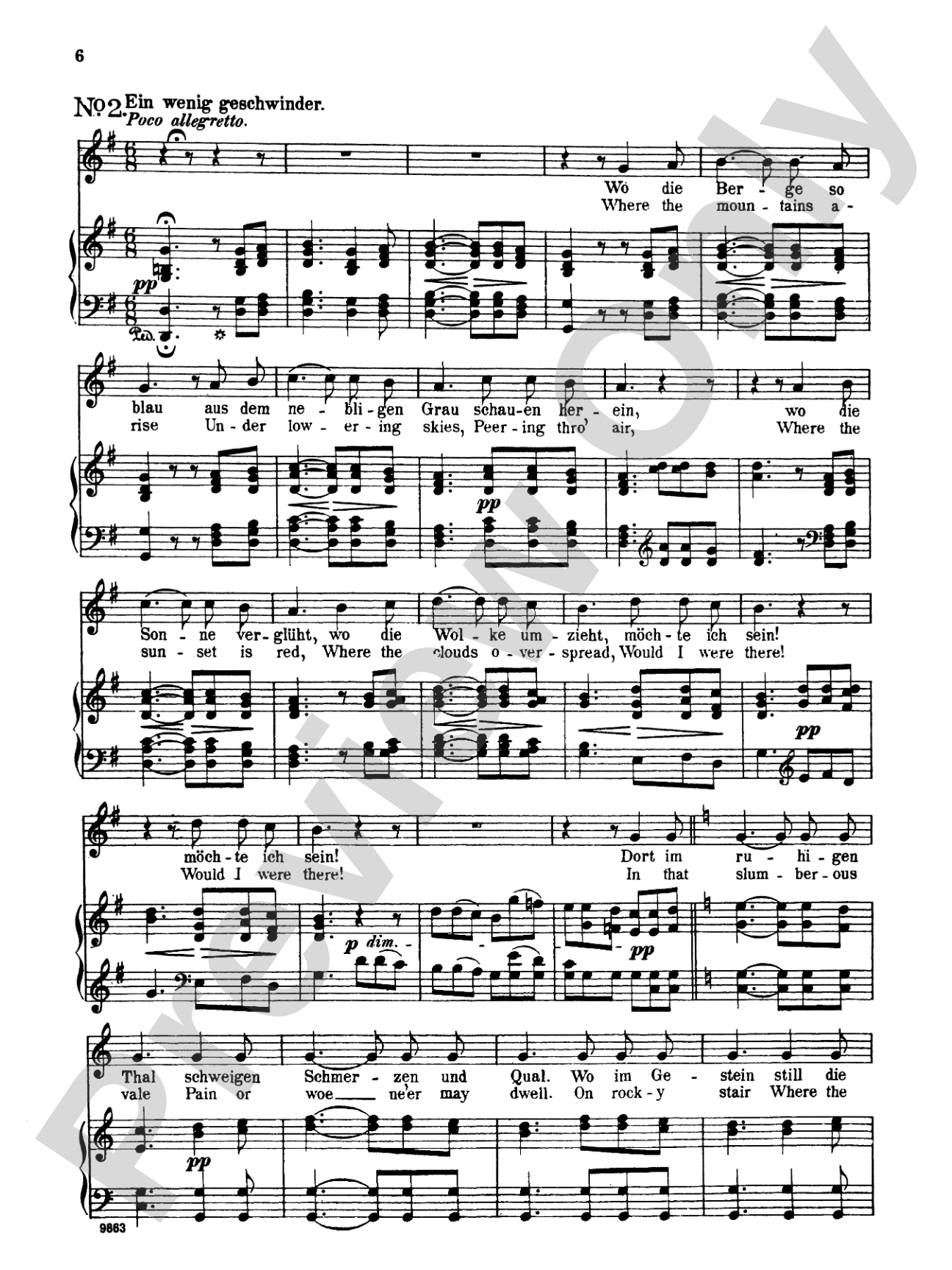 Beethoven: An Die Ferne Geliebte (To the Distant Beloved), Op. 98 (High voice, German/English): High Voice Book
