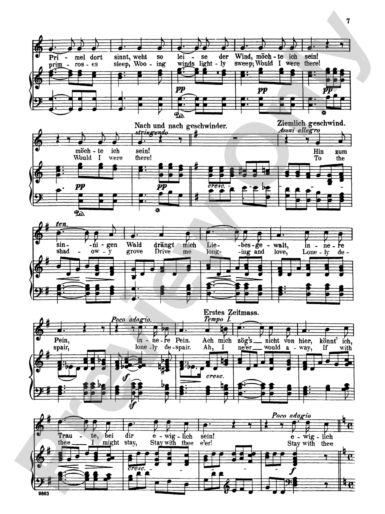 Beethoven: An Die Ferne Geliebte (To the Distant Beloved), Op. 98 (High voice, German/English): High Voice Book