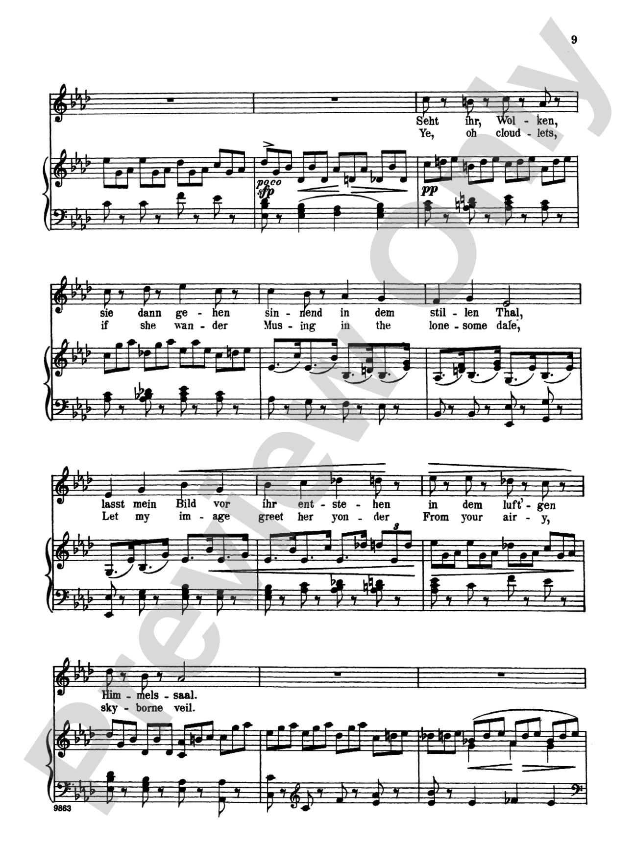Beethoven: An Die Ferne Geliebte (To the Distant Beloved), Op. 98 (High voice, German/English): High Voice Book