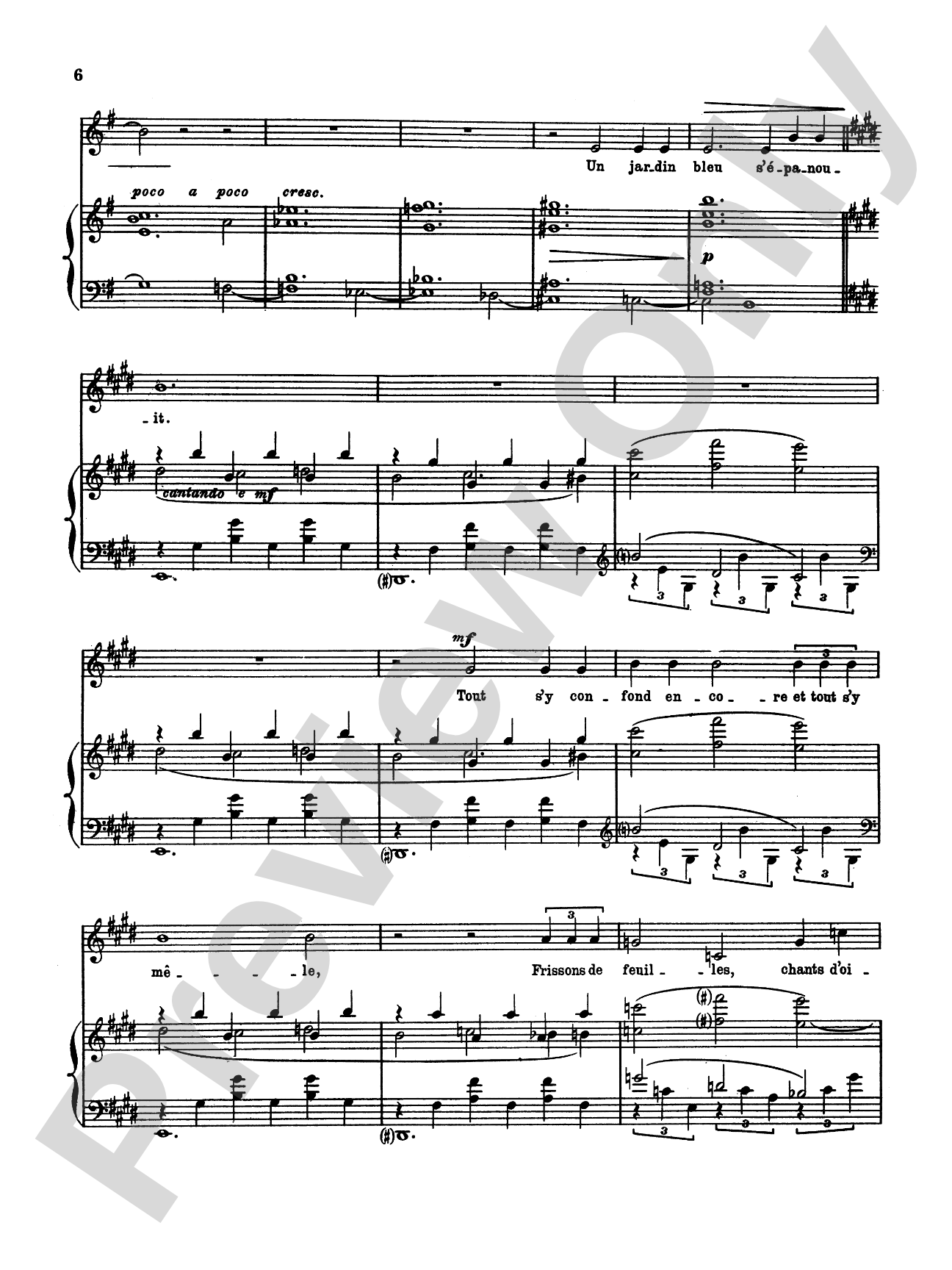 Fauré: La Chanson D'Eve (French): Vocal Book