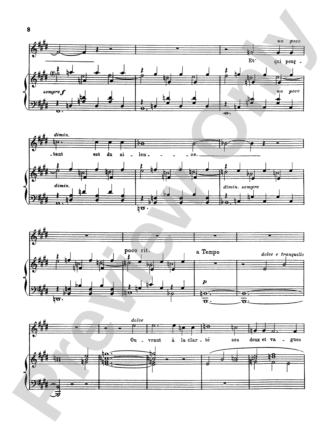 Fauré: La Chanson D'Eve (French): Vocal Book
