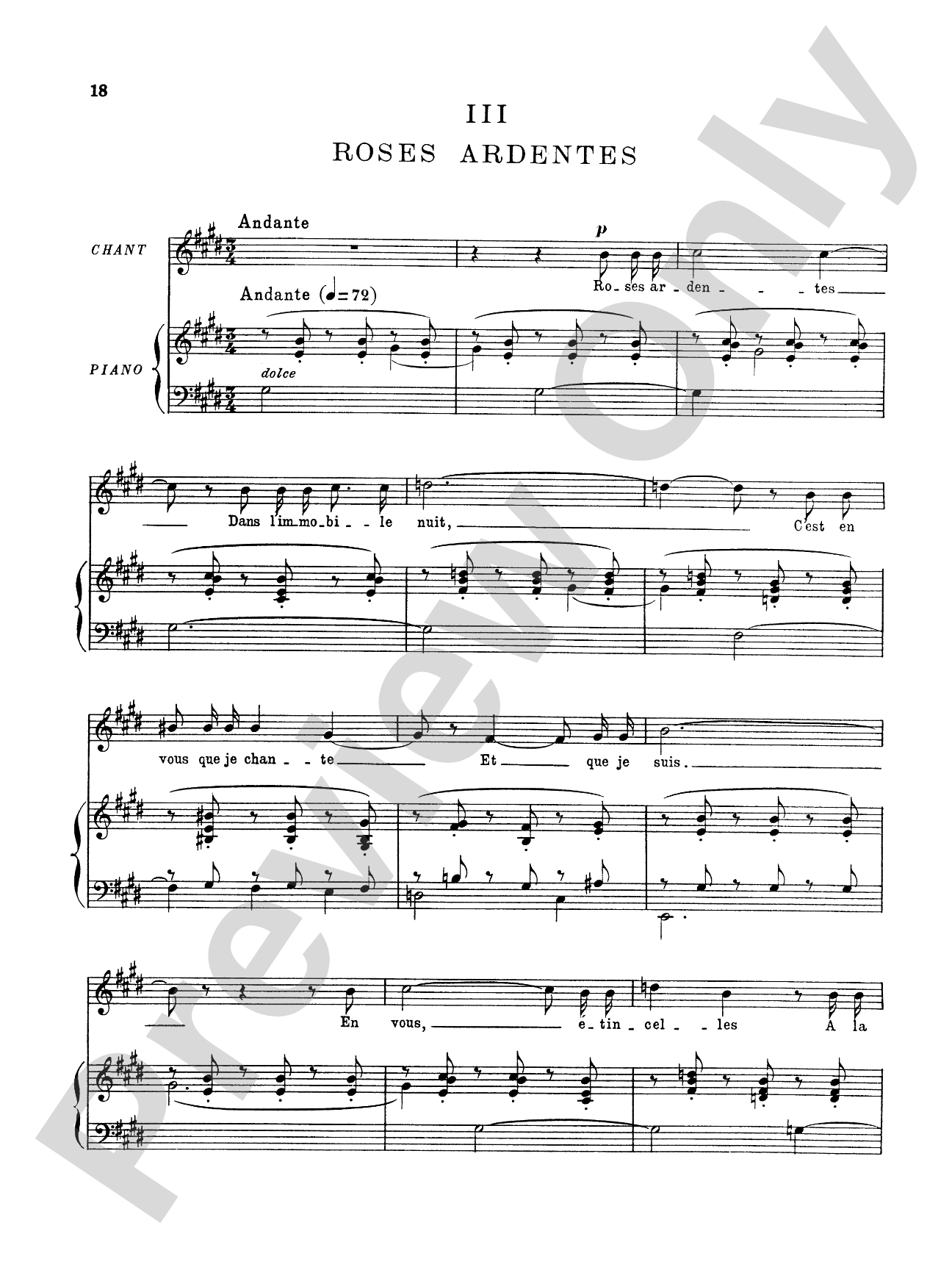 Fauré: La Chanson D'Eve (French)