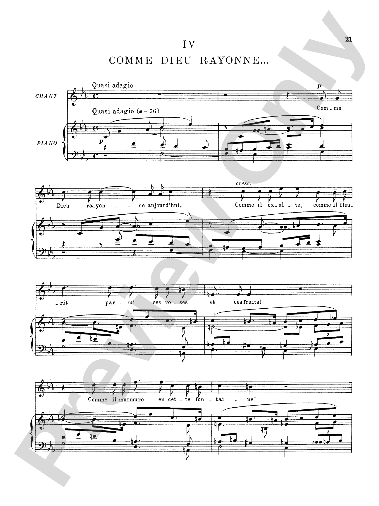 Fauré: La Chanson D'Eve (French)