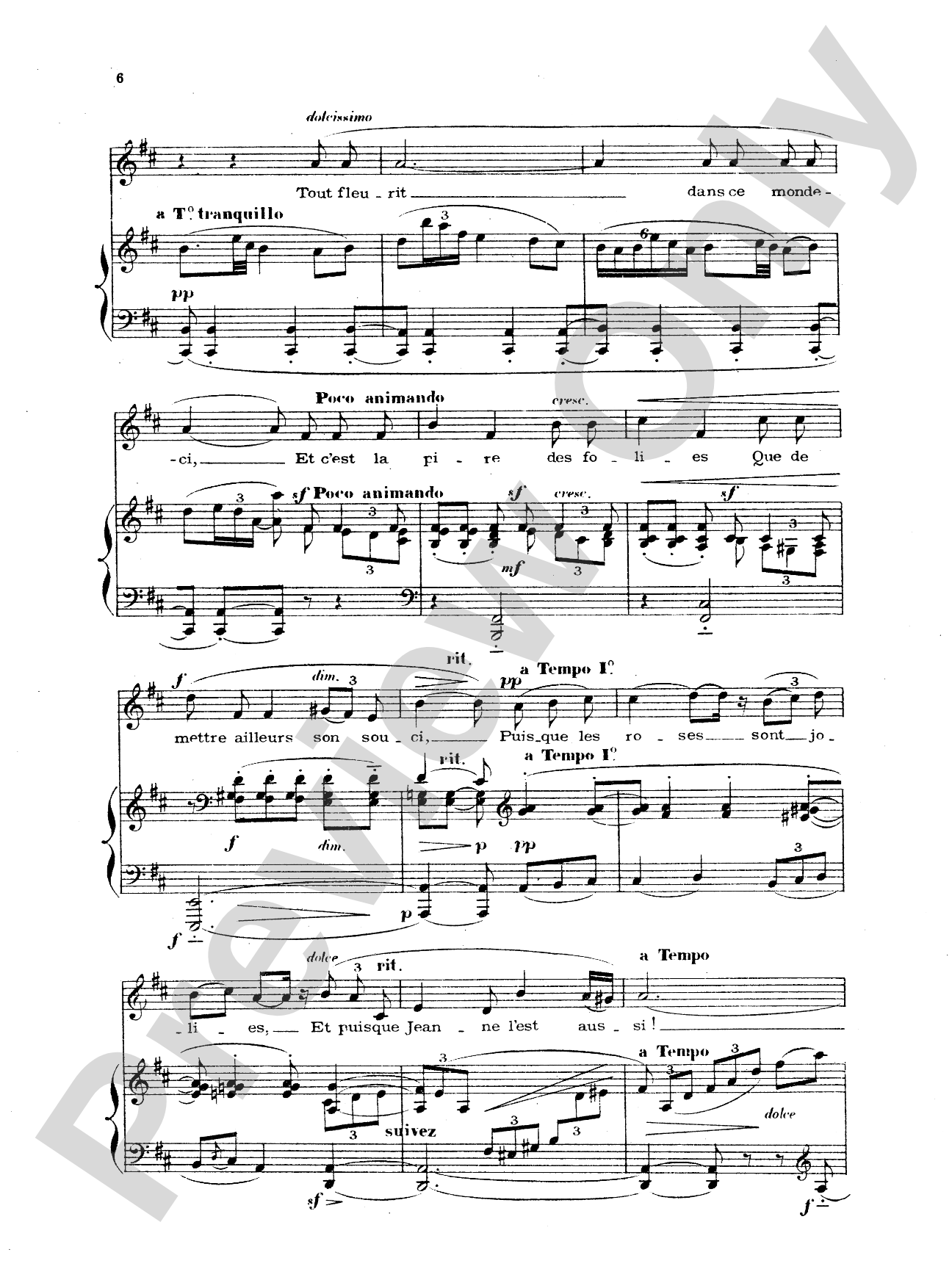 Chabrier: Recueil de Melodies: Vocal Book