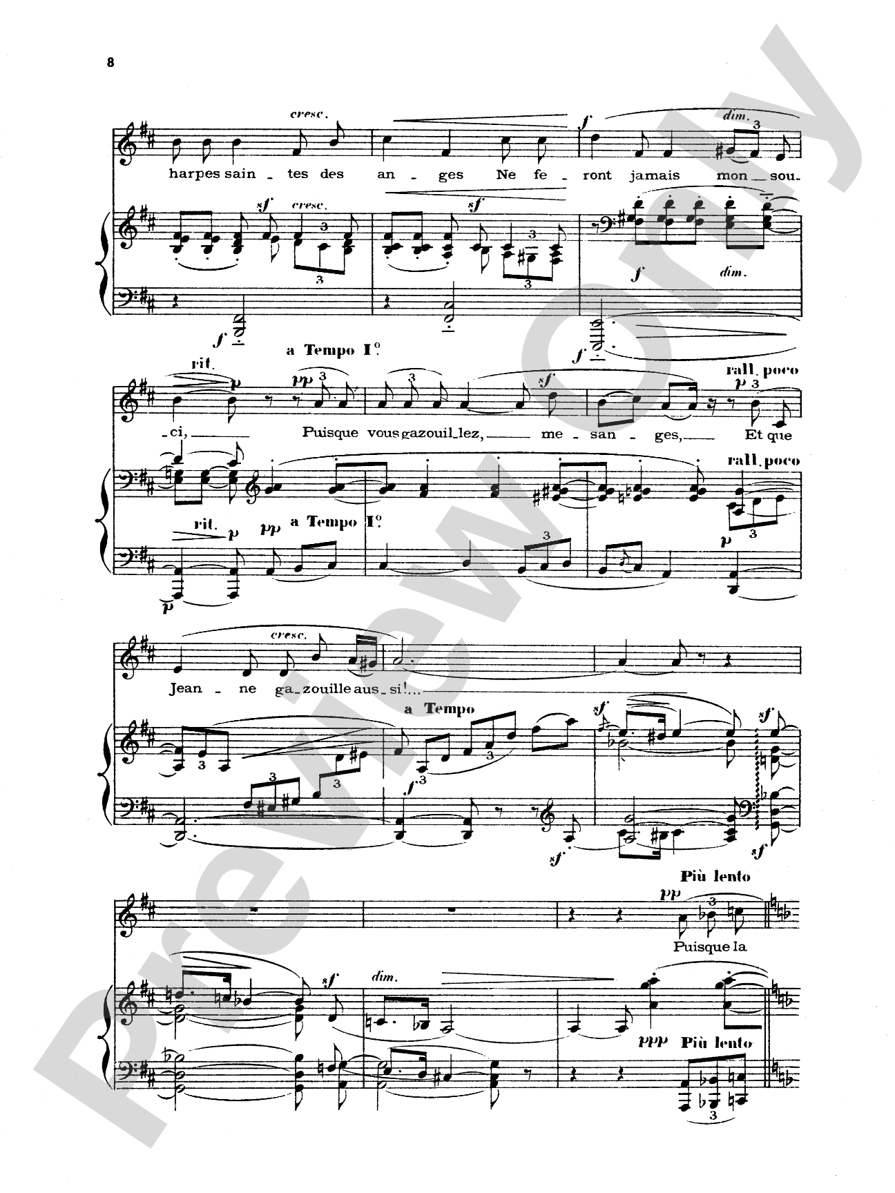 Chabrier: Recueil de Melodies: Vocal Book