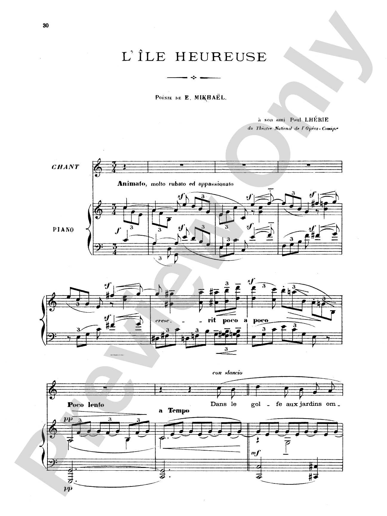 Chabrier: Recueil de Melodies