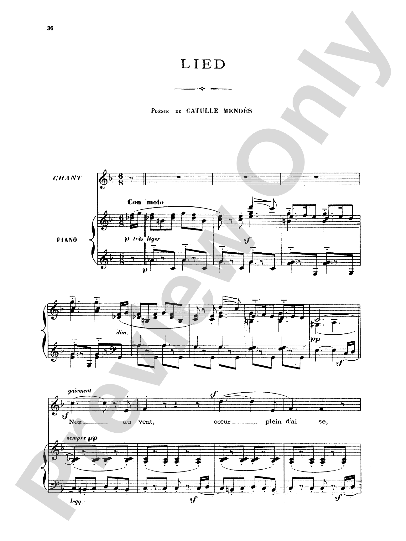 Chabrier: Recueil de Melodies