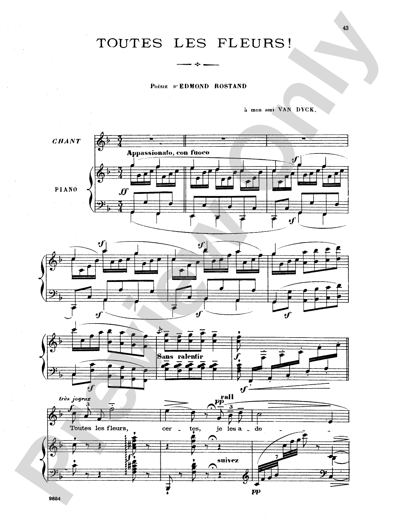 Chabrier: Recueil de Melodies