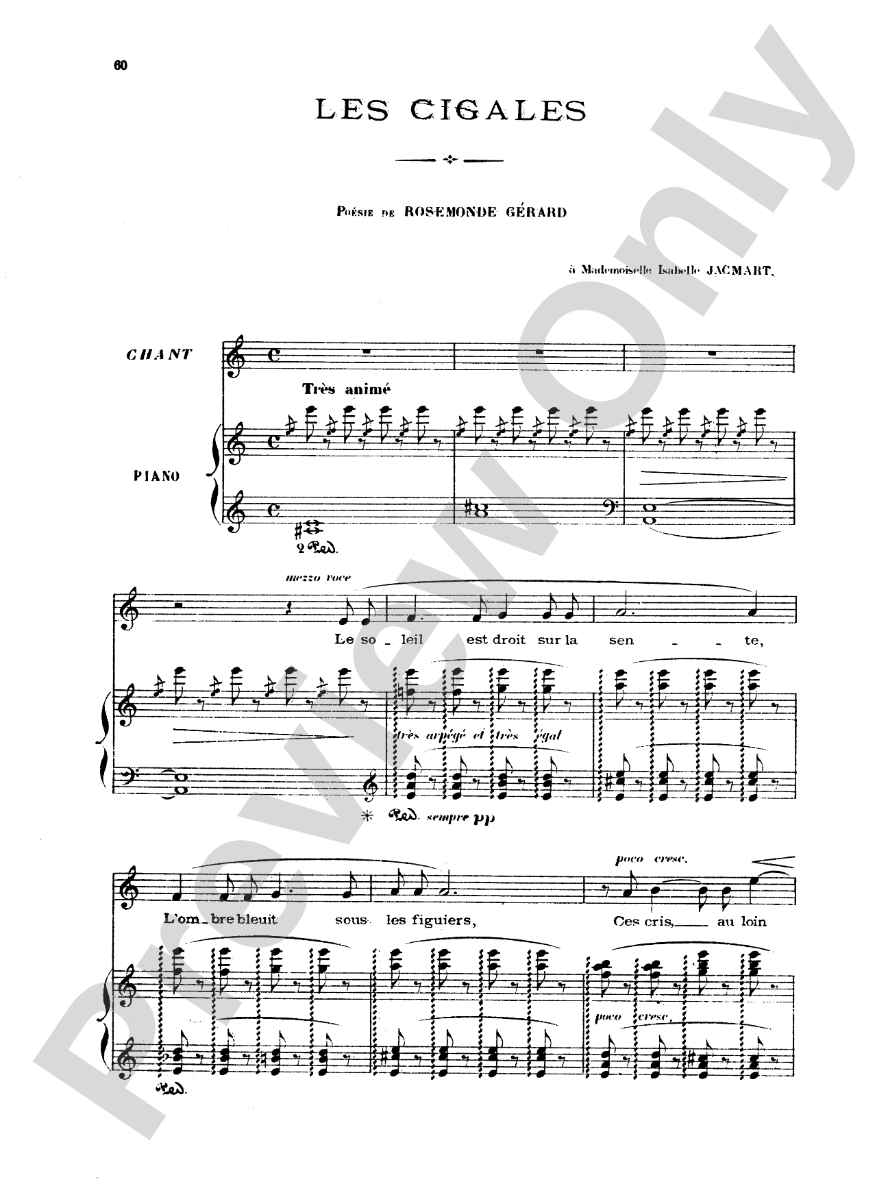 Chabrier: Recueil de Melodies