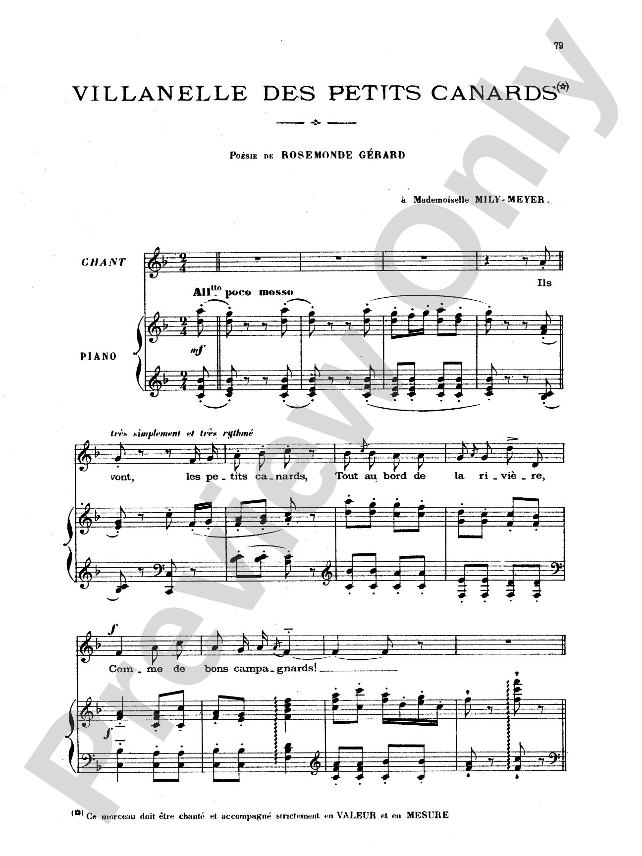 Chabrier: Recueil de Melodies