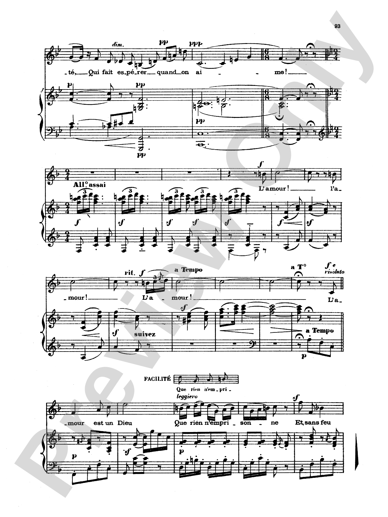 Chabrier: Recueil de Melodies