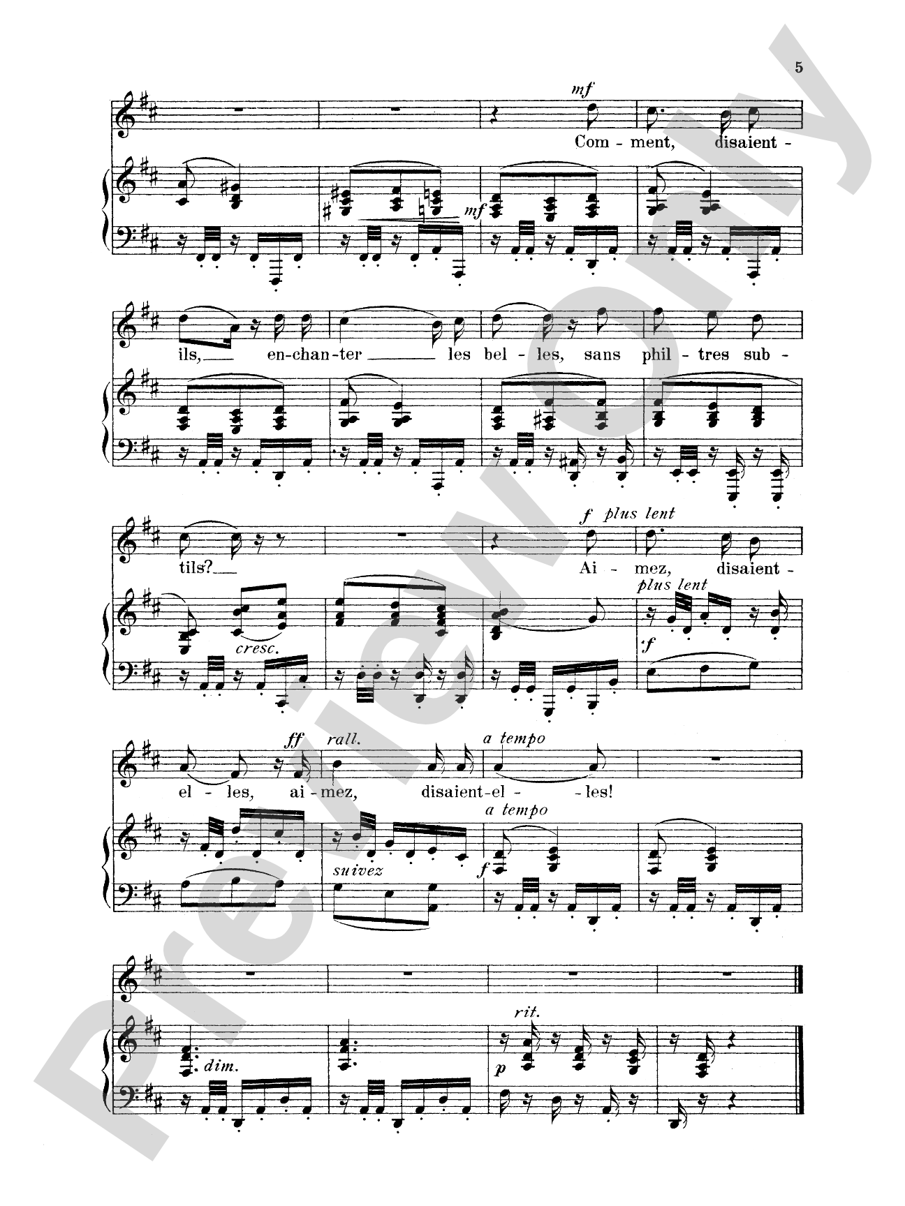 Lalo: Songs for Voice and Piano (French): Vocal Book