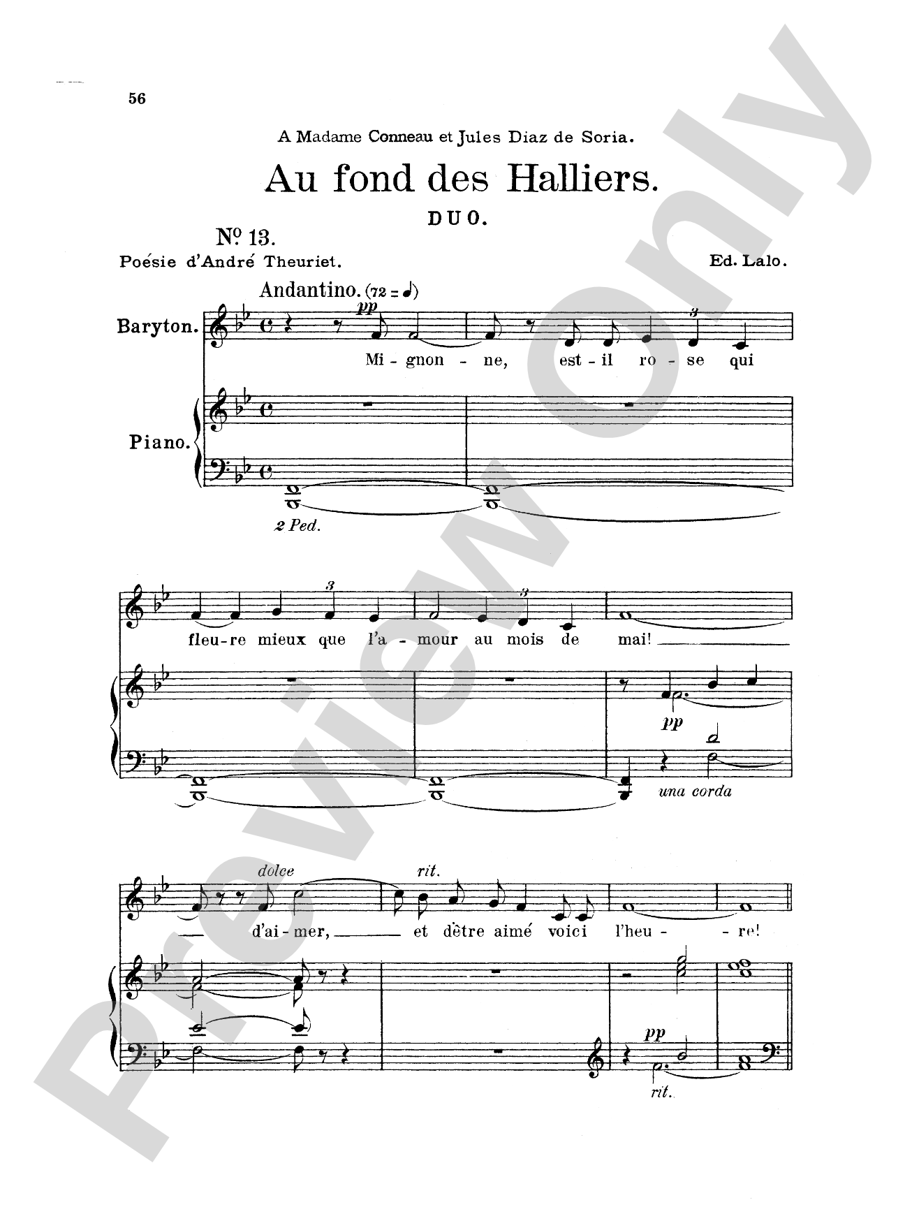 Lalo: Songs for Voice and Piano (French)