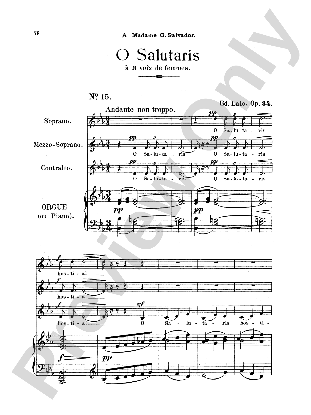 Lalo: Songs for Voice and Piano (French)