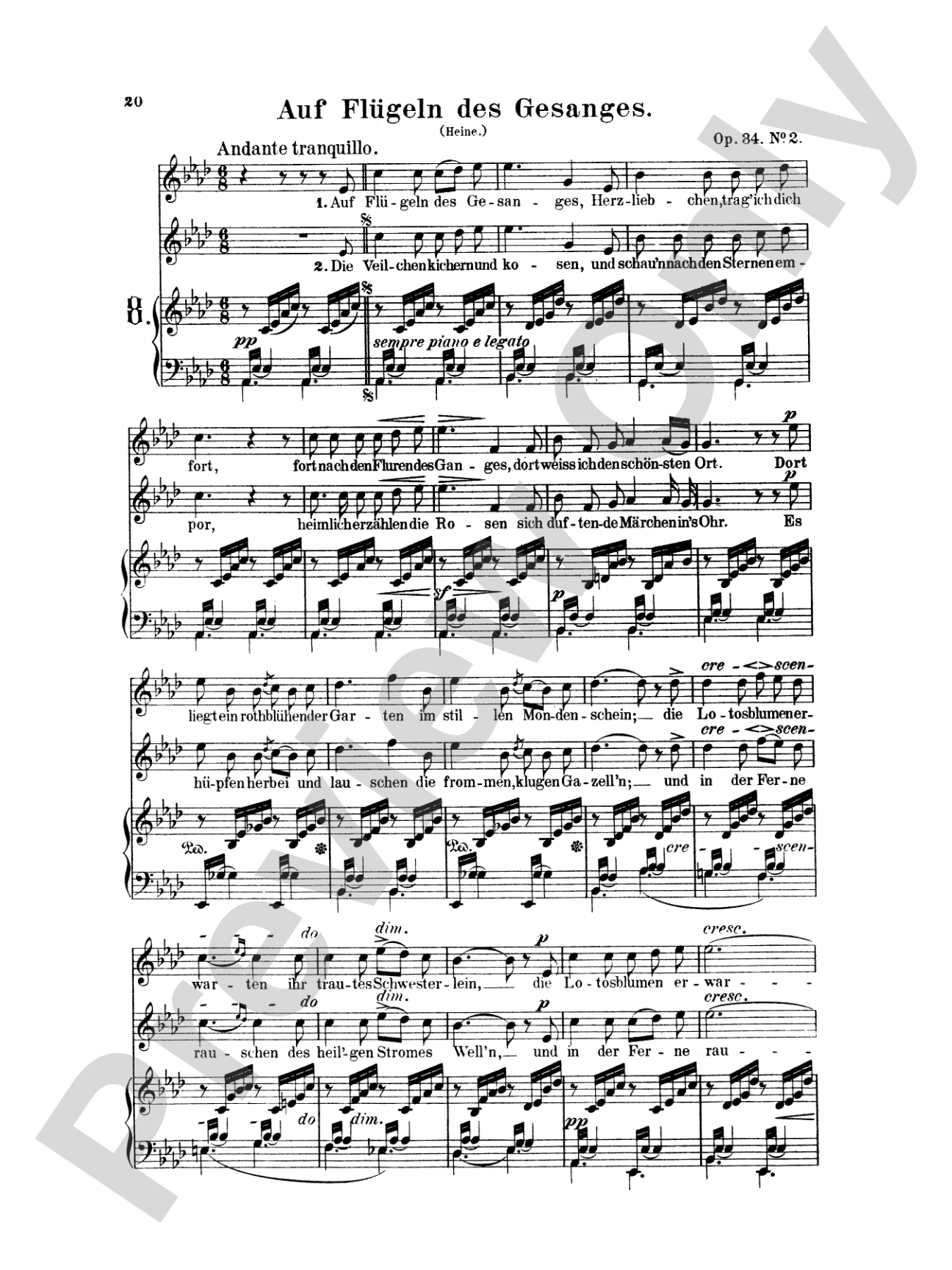 Mendelssohn: 79 Songs, High Voice (German)