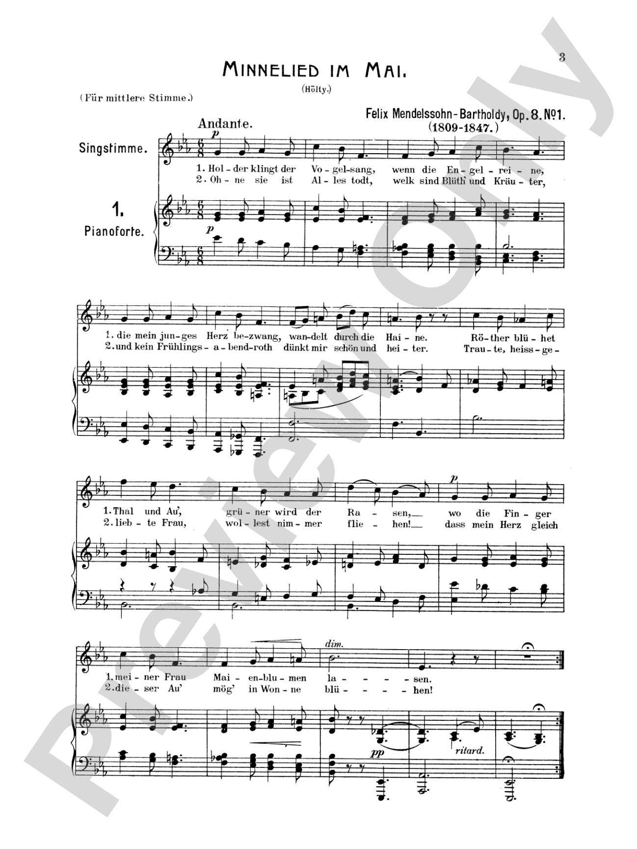 Mendelssohn: 79 Songs, Medium Voice (German): Medium Voice Book