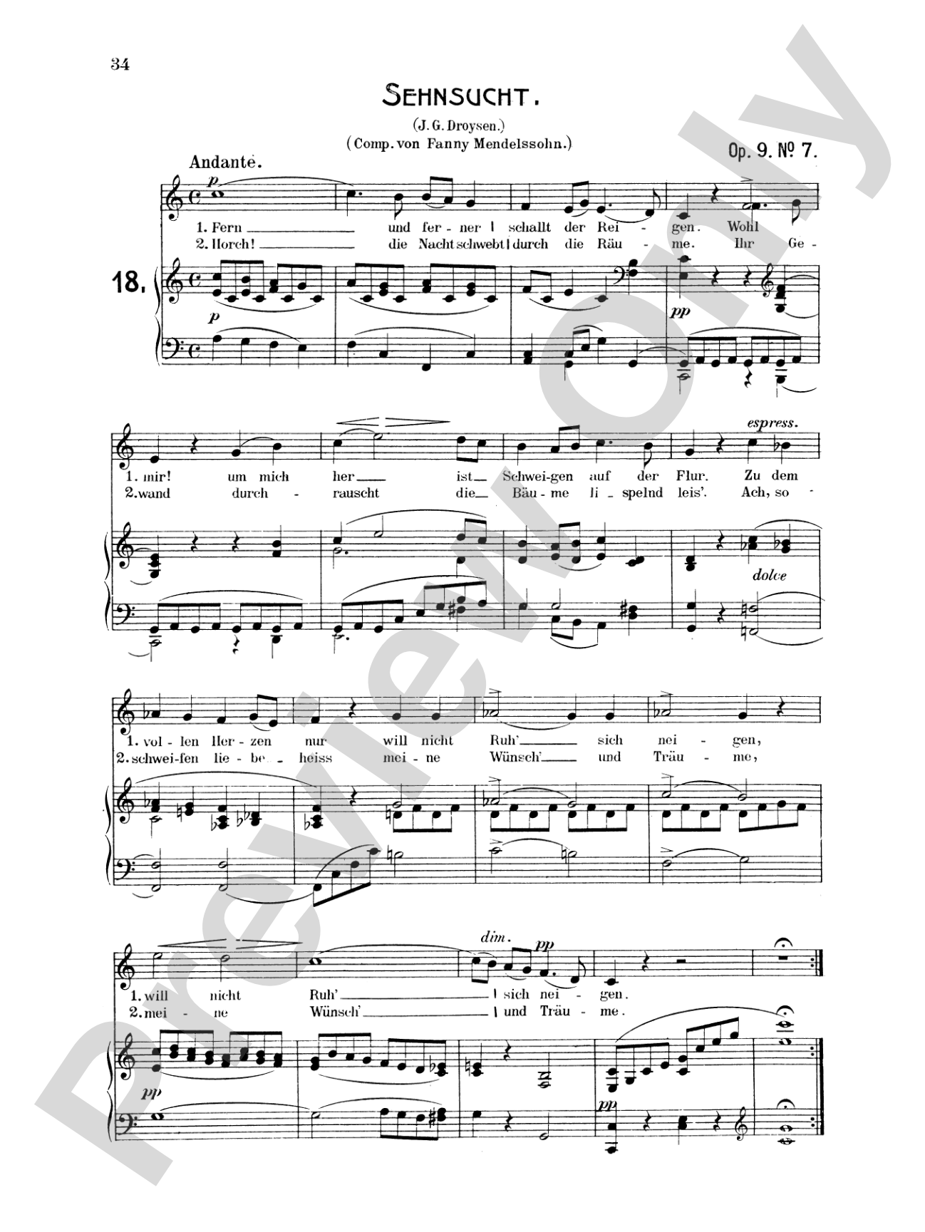 Mendelssohn: 79 Songs, Medium Voice (German)