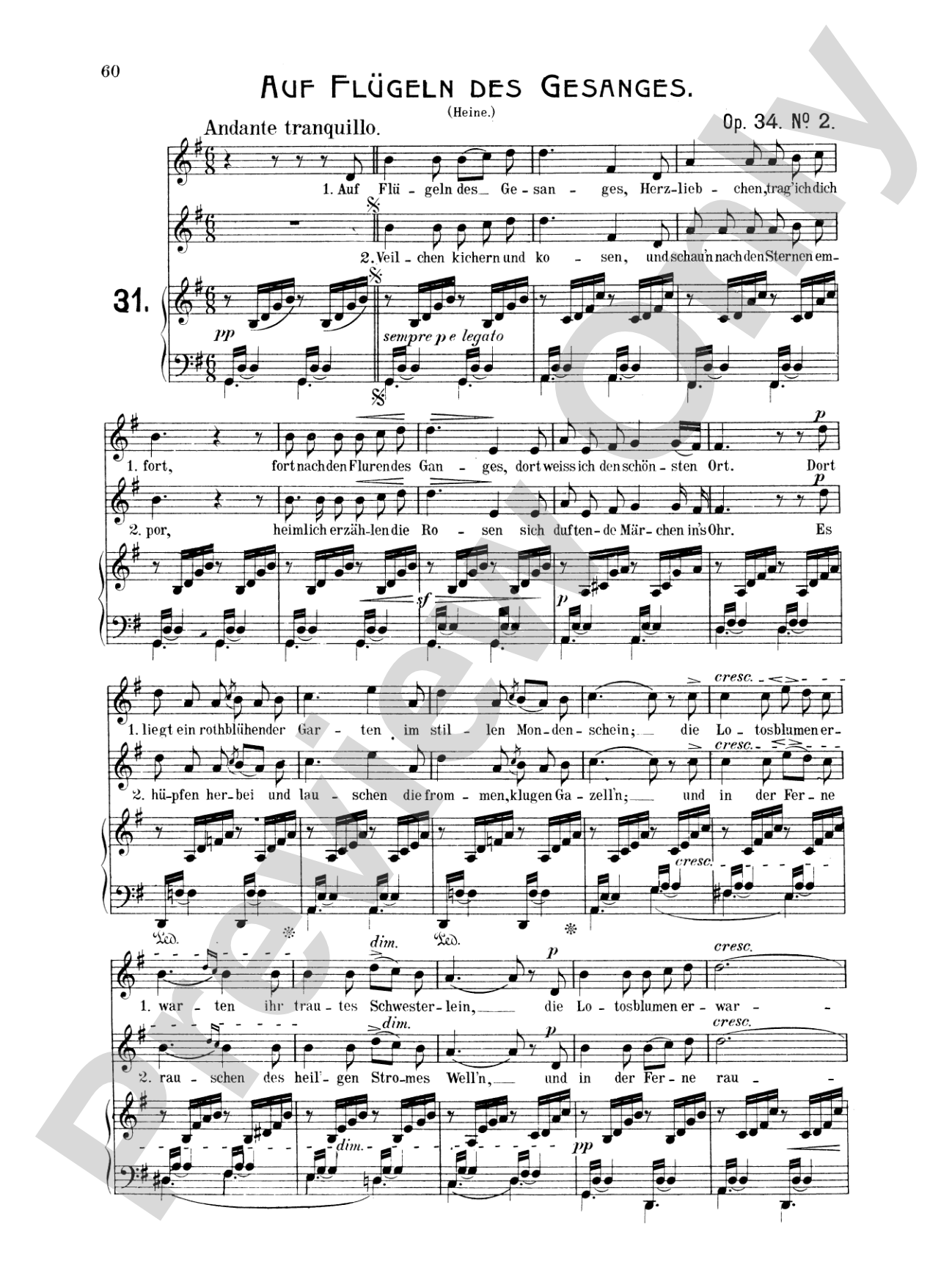 Mendelssohn: 79 Songs, Medium Voice (German)