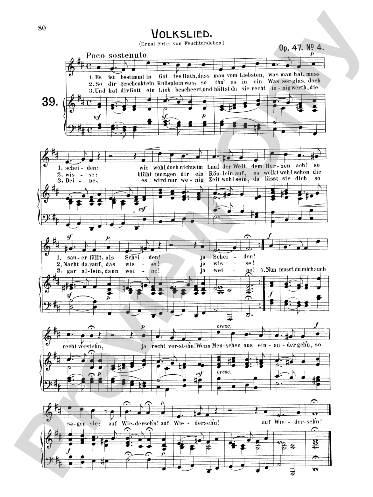 Mendelssohn: 79 Songs, Medium Voice (German)
