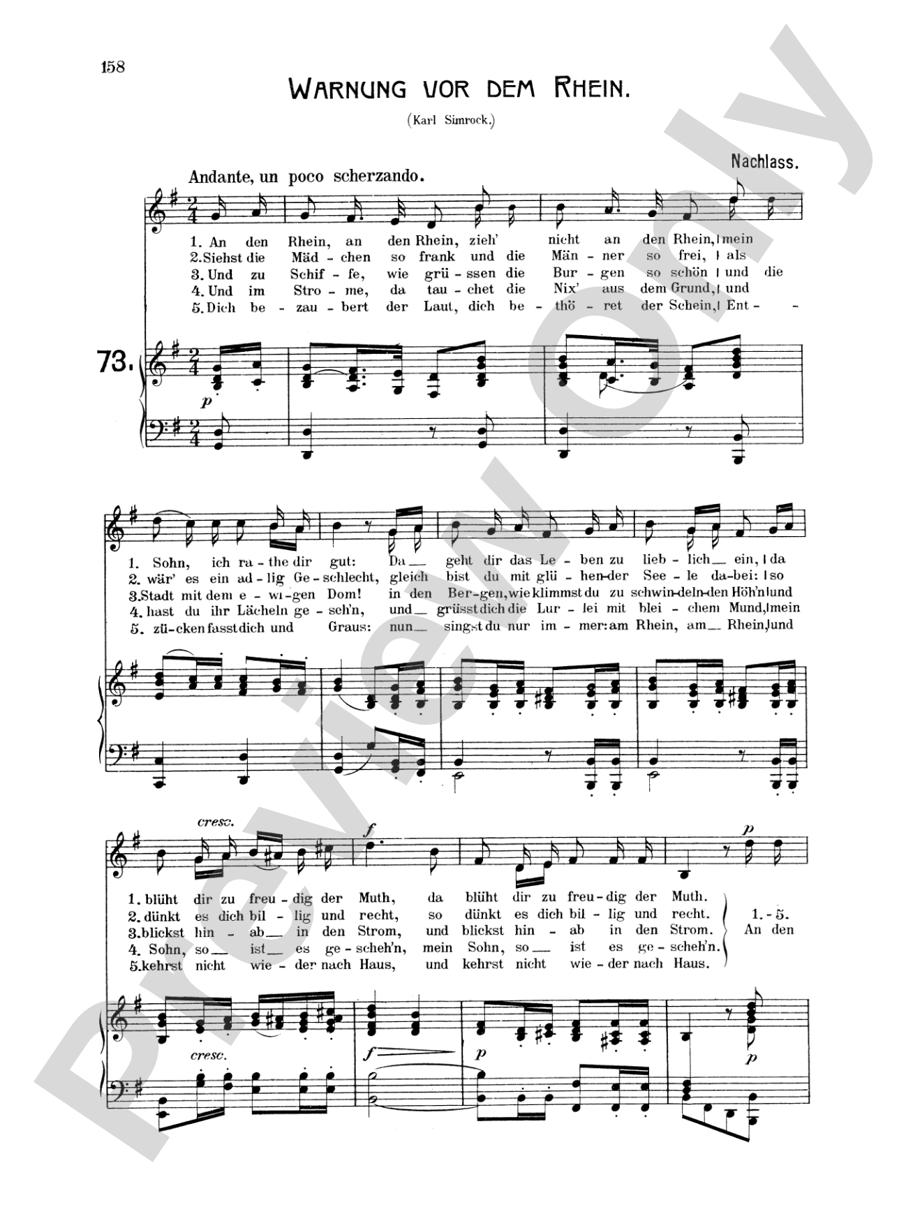 Mendelssohn: 79 Songs, Medium Voice (German)