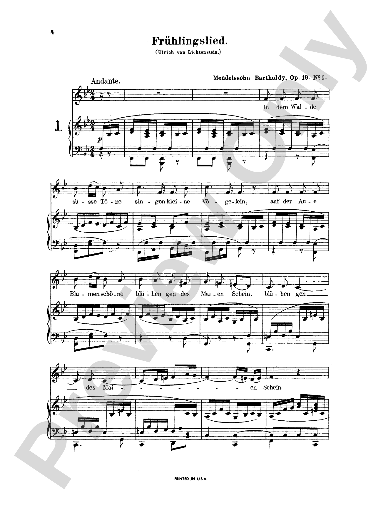 Mendelssohn: 79 Songs, Low Voice (German): Low Voice Book
