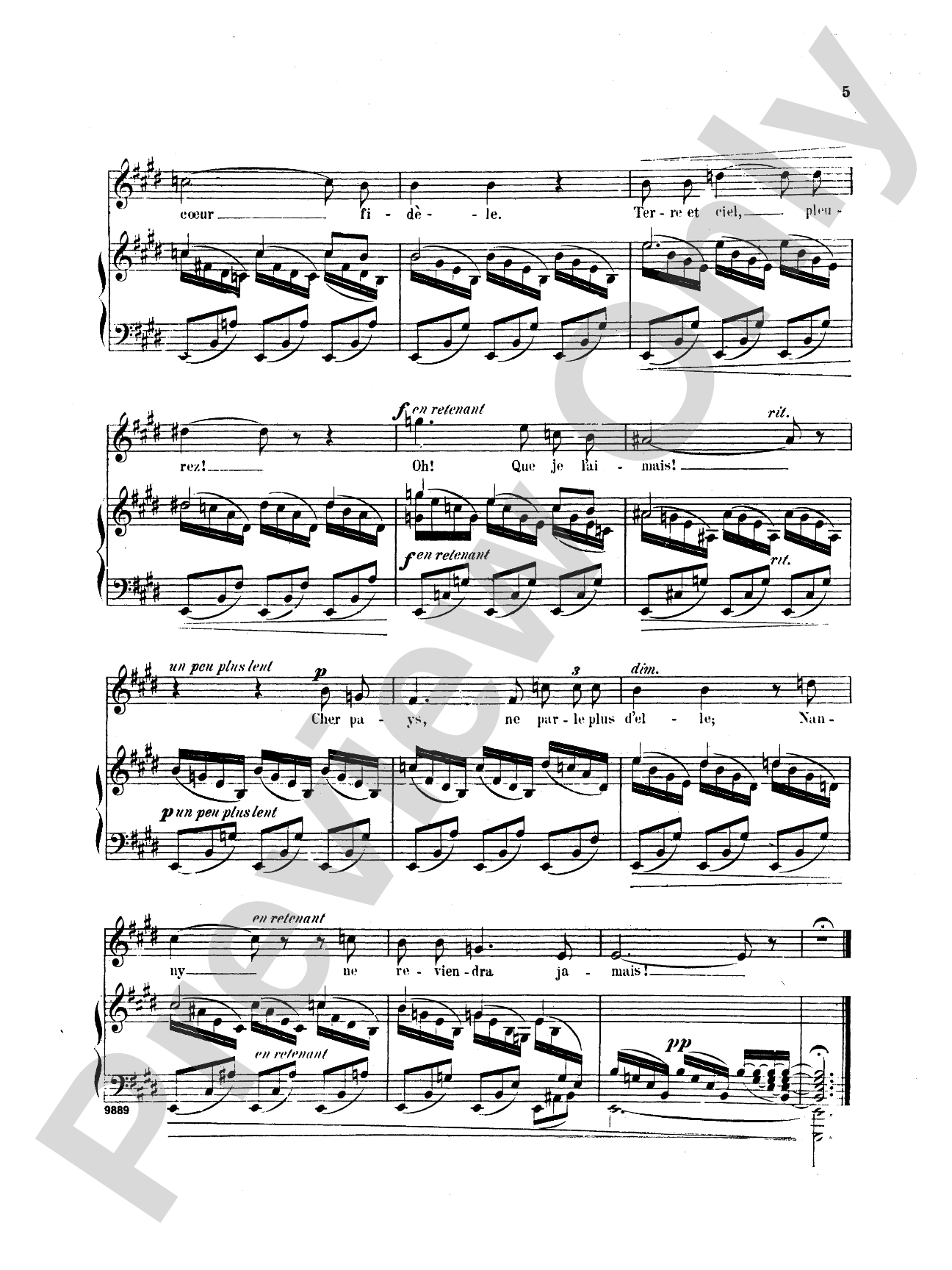 Chausson: Thirty-Three Songs (French): Vocal Book