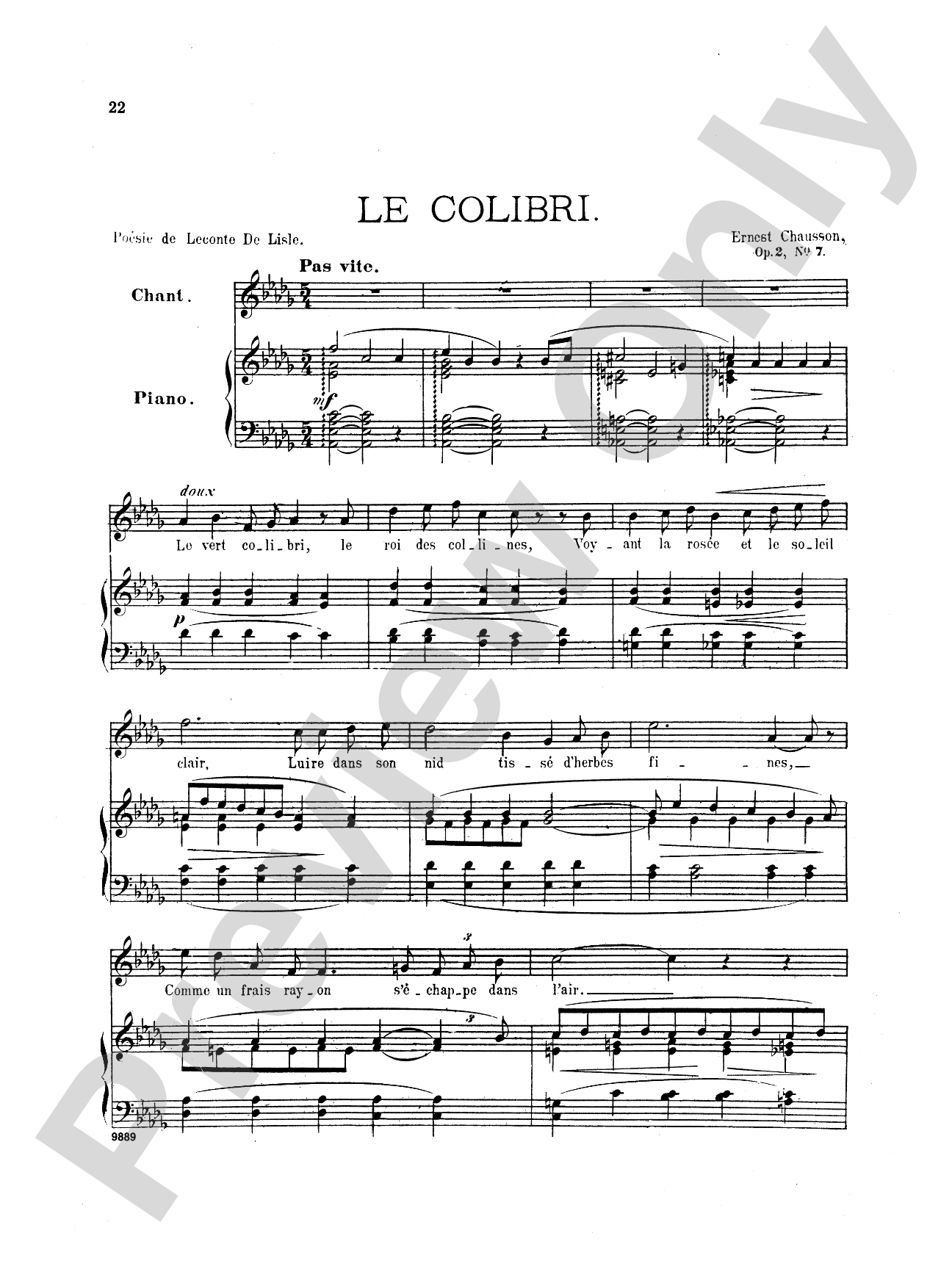 Chausson: Thirty-Three Songs (French)
