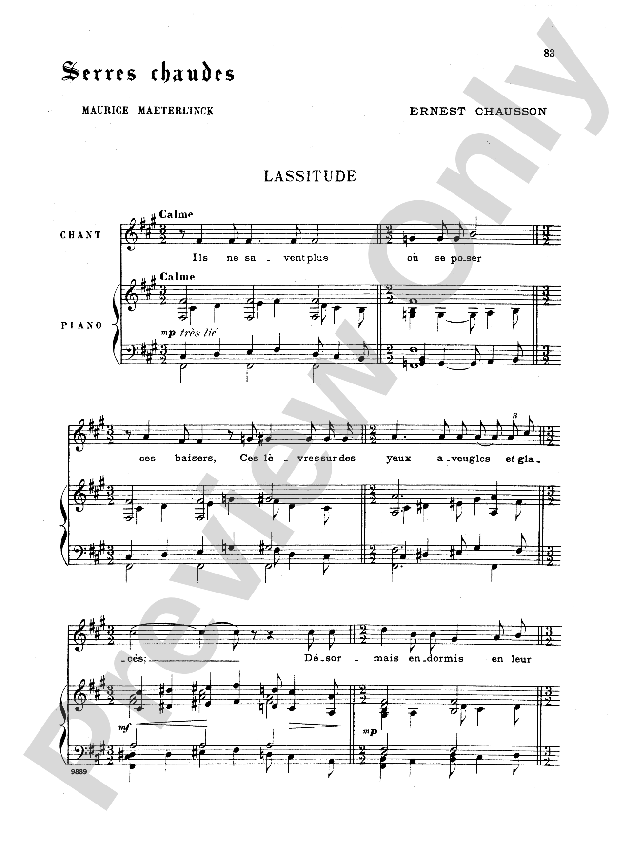 Chausson: Thirty-Three Songs (French)