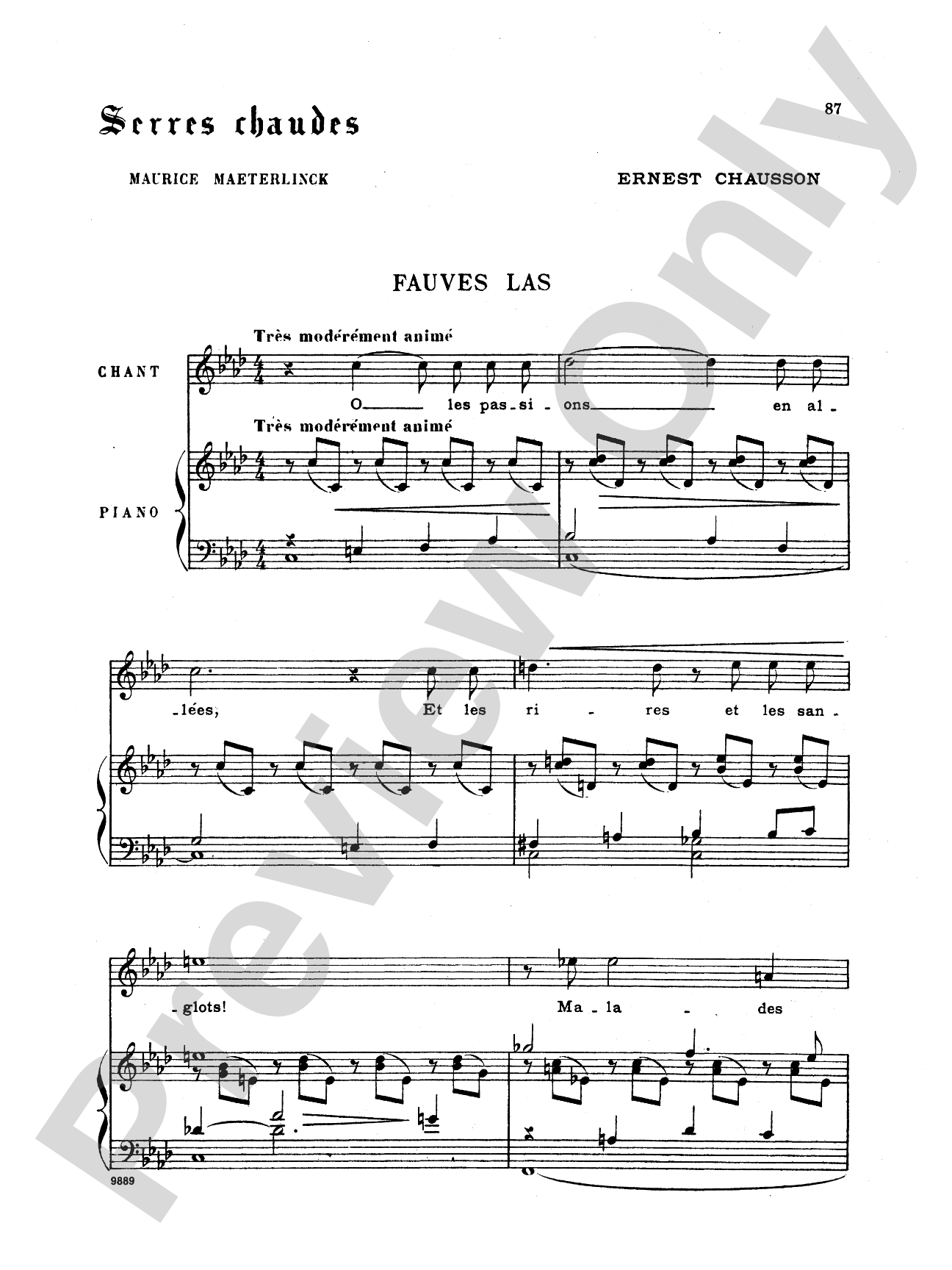 Chausson: Thirty-Three Songs (French)
