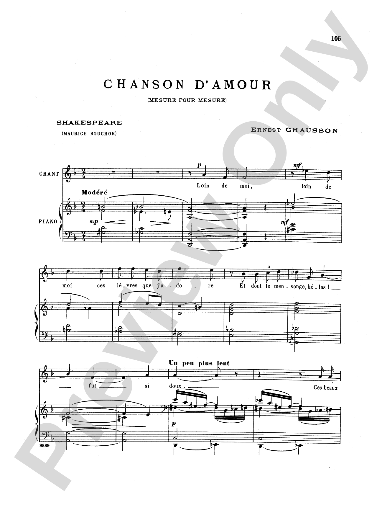 Chausson: Thirty-Three Songs (French)