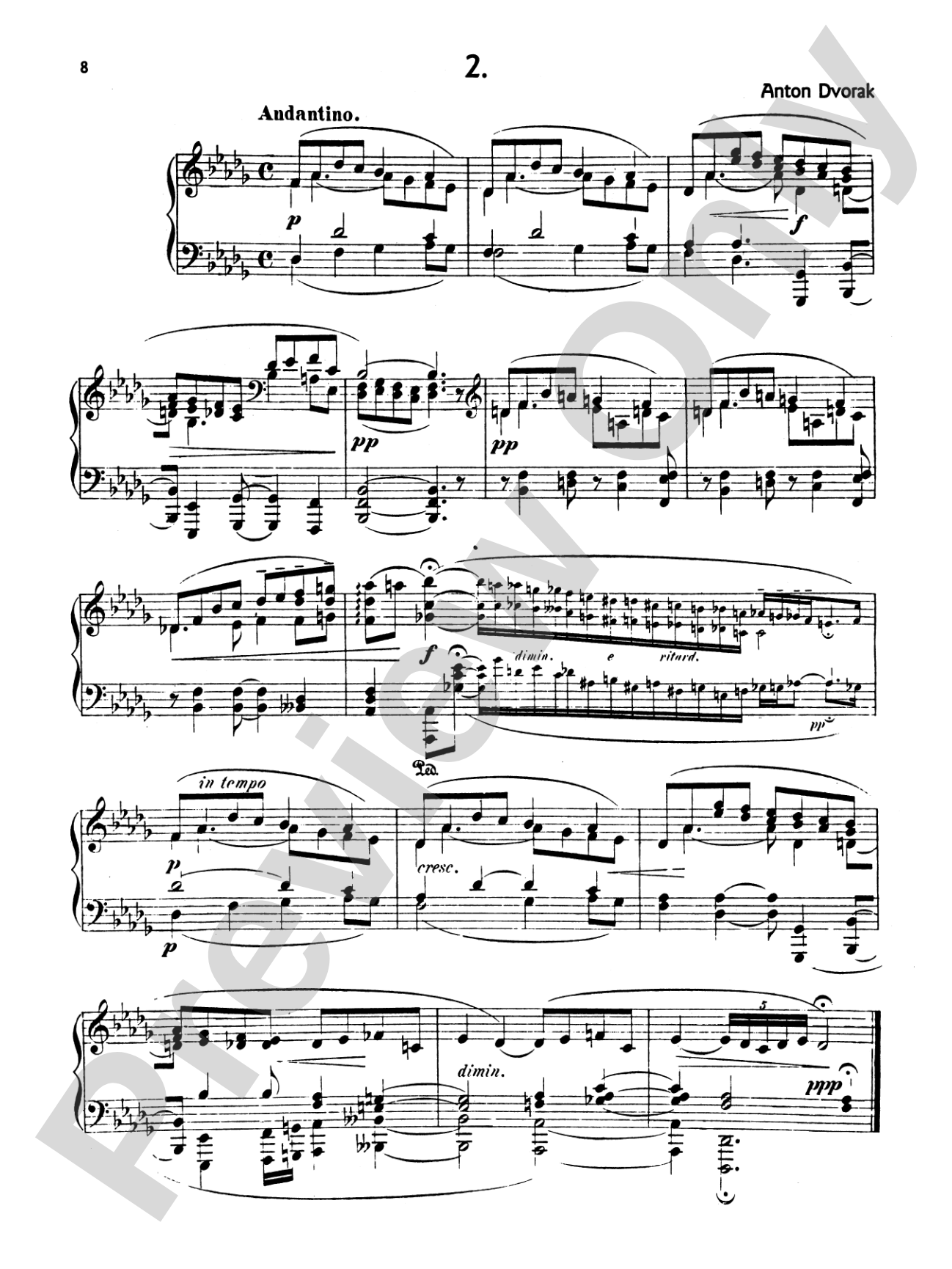 Dvorák: Silhouettes, Op. 8