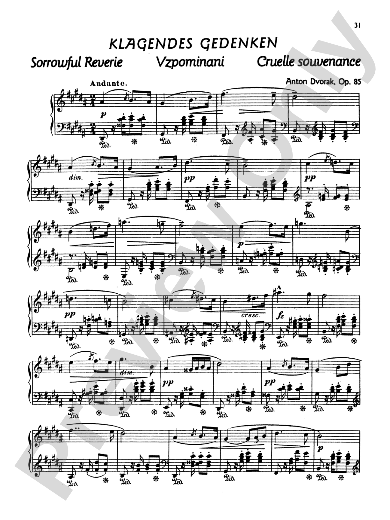 Dvorák: Poetical Tone Pictures, Op. 85