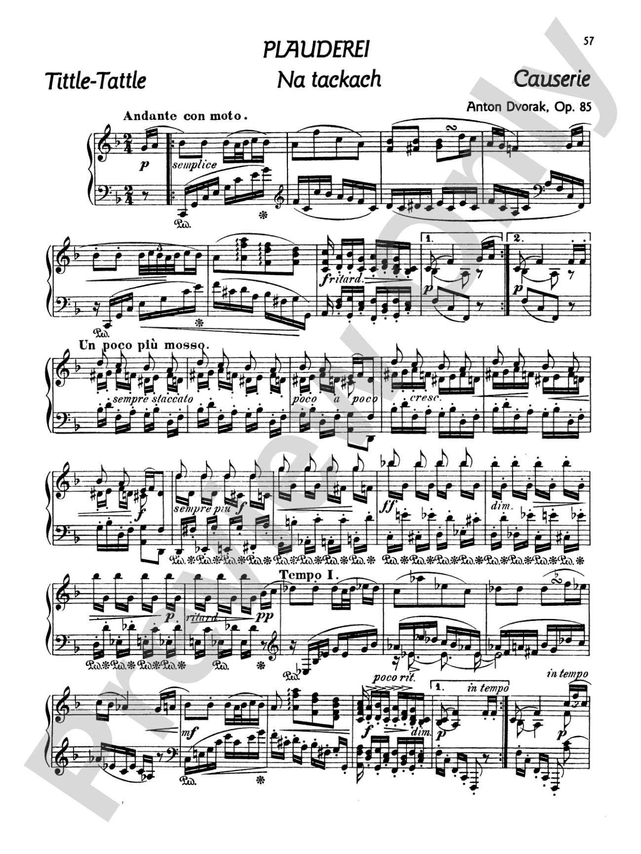 Dvorák: Poetical Tone Pictures, Op. 85
