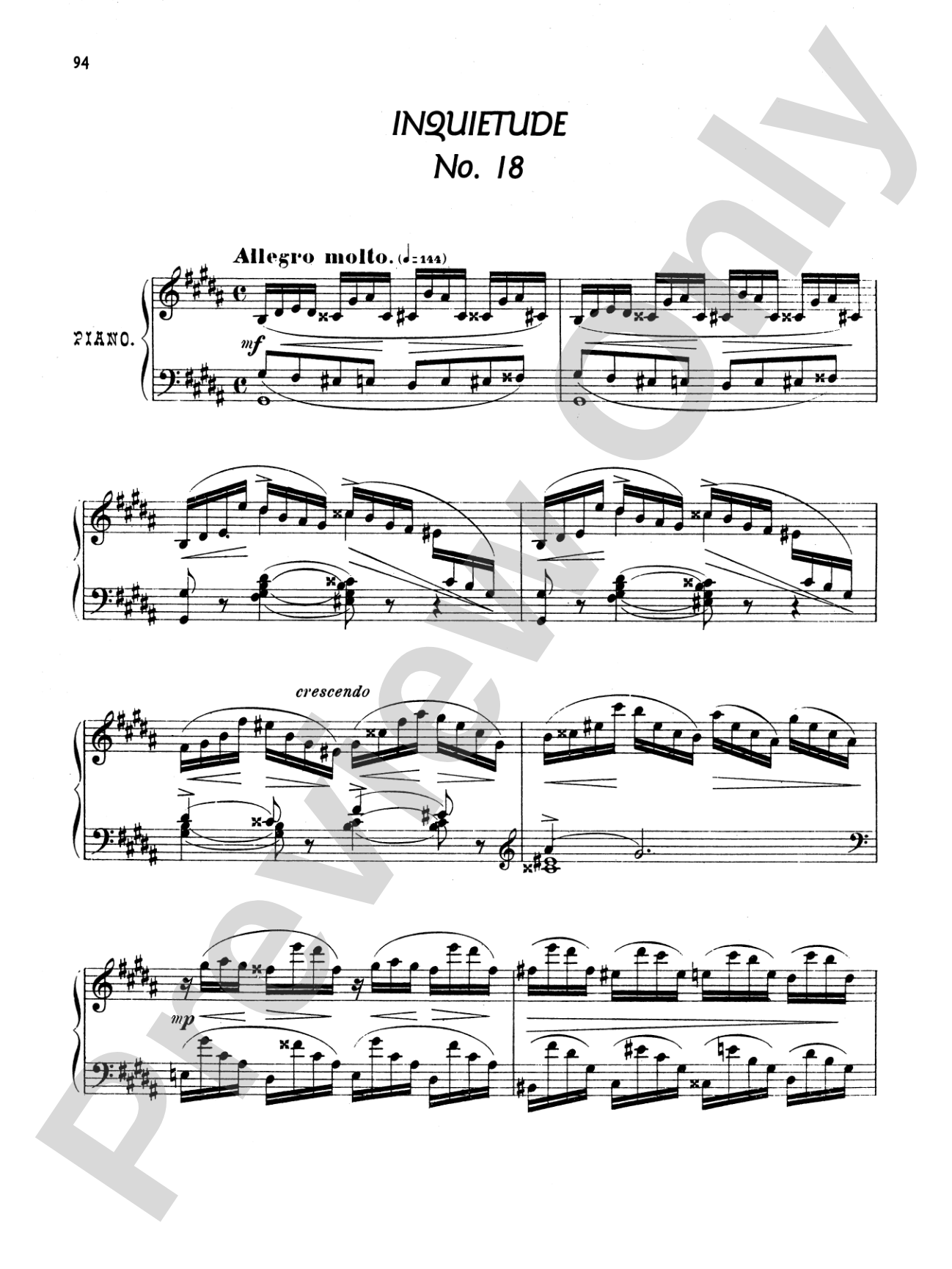 Arensky: Twenty-four Morceau Characteristiques, Op. 36