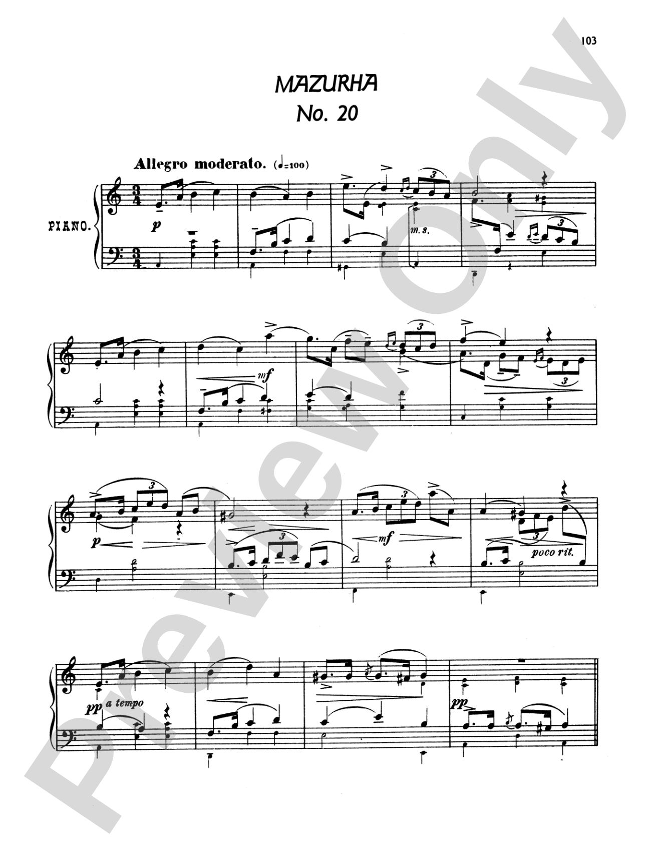 Arensky: Twenty-four Morceau Characteristiques, Op. 36