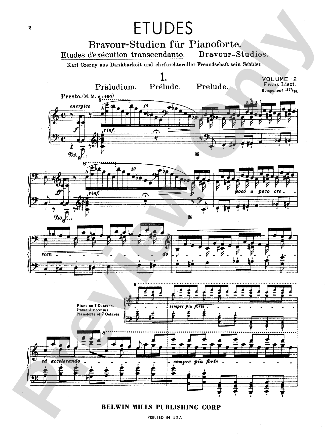 Liszt: Etudes (Volume II): Piano Book