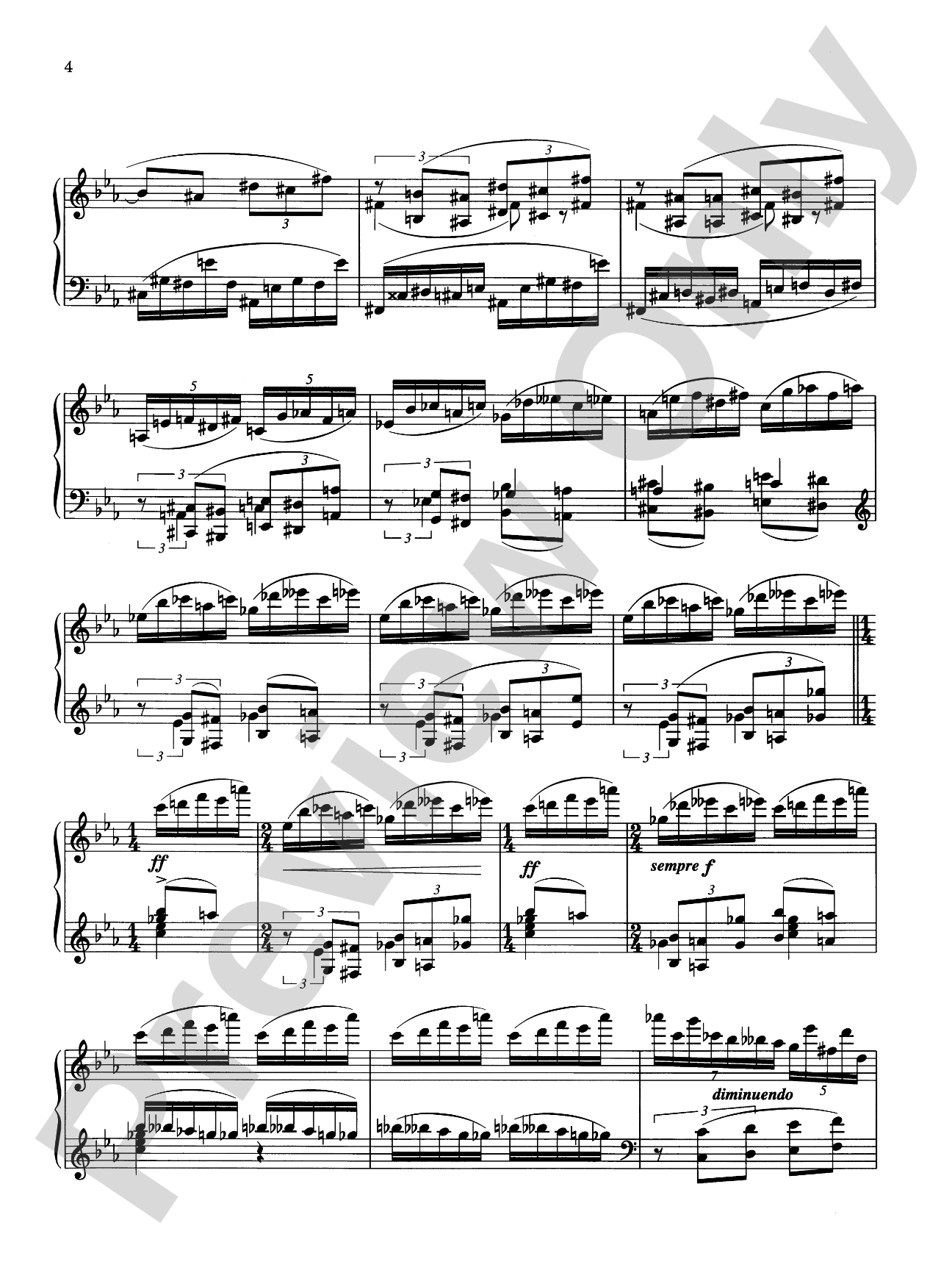 Stravinsky: Four Etudes, Op. 7: Piano Book