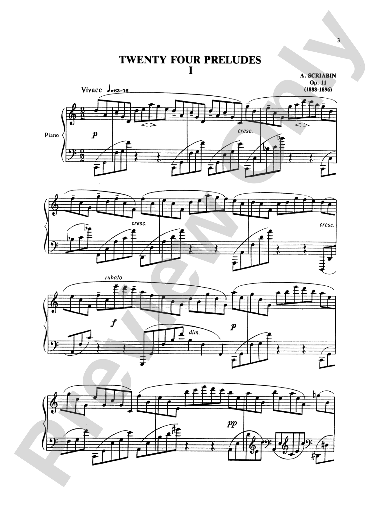Scriabin: Preludes: Piano Book
