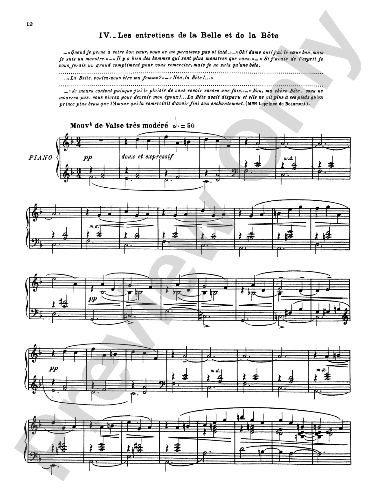 Ravel: Ma Mère l'oye (Mother Goose Suite)