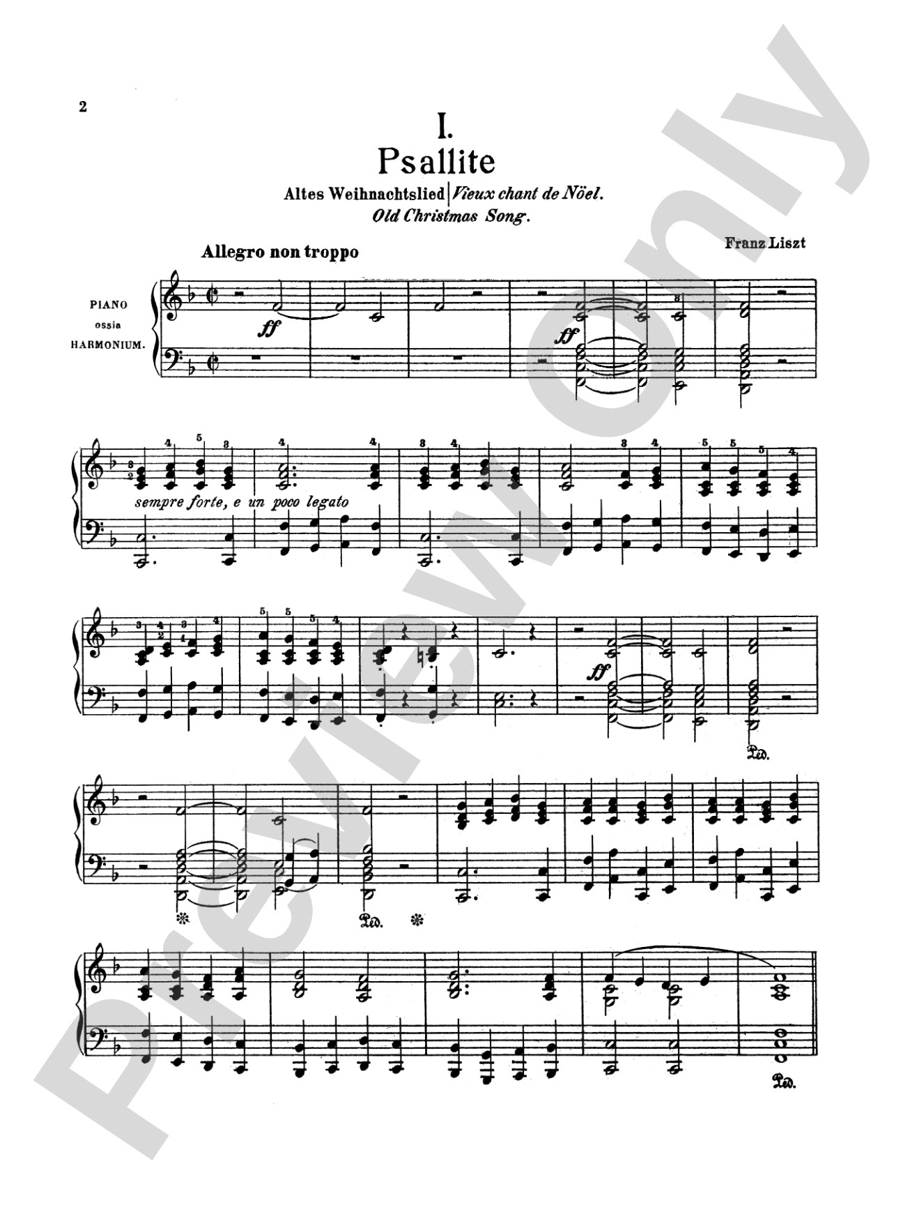 Liszt: Weihnachtsbaum: Piano Book