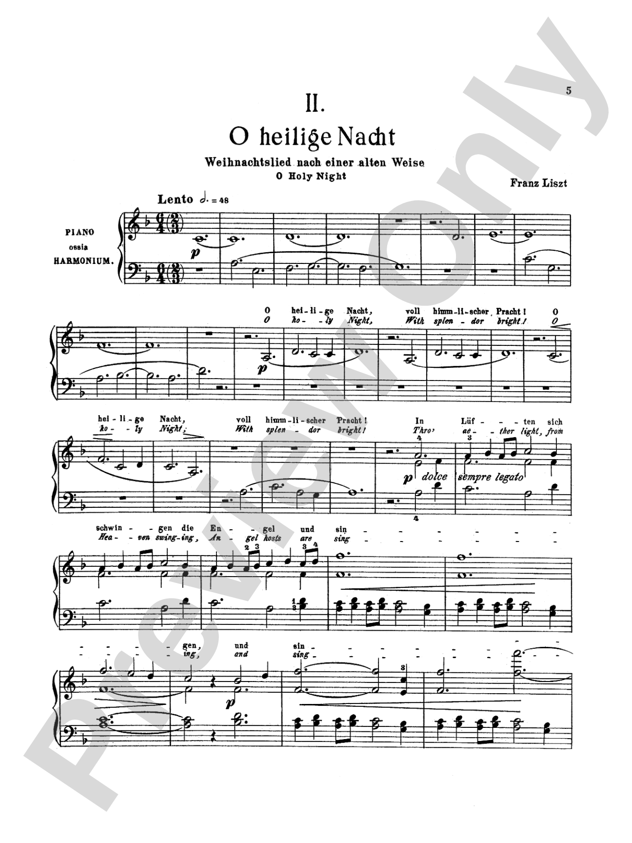 Liszt: Weihnachtsbaum