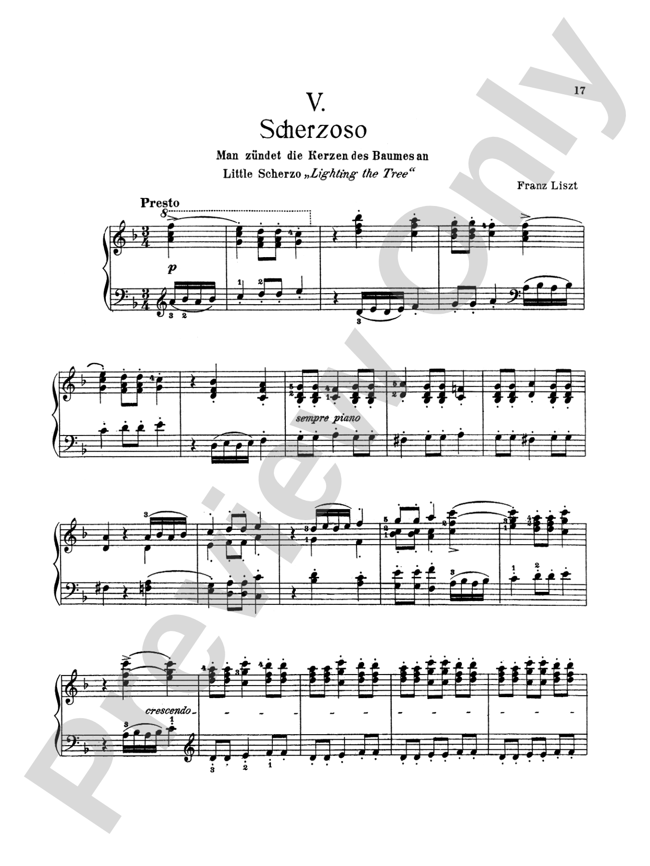 Liszt: Weihnachtsbaum