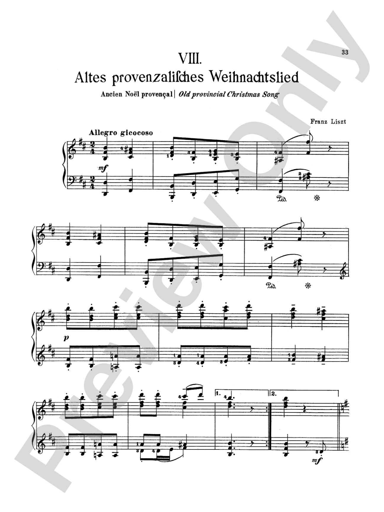 Liszt: Weihnachtsbaum