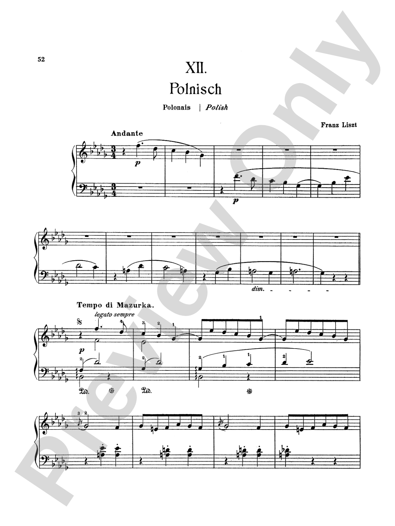 Liszt: Weihnachtsbaum