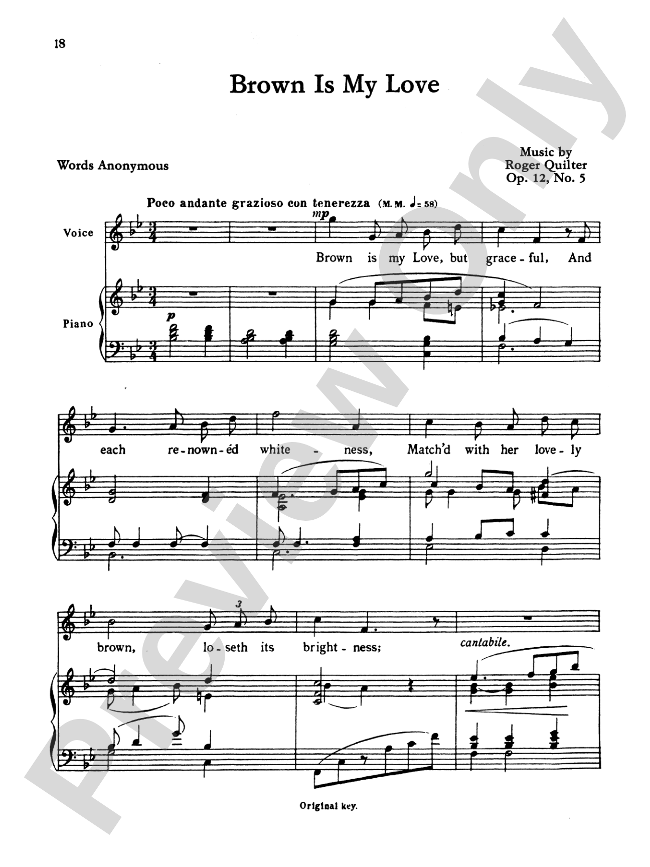 Quilter: Seven Elizabethan Lyrics, Op. 12 (High Voice, English)
