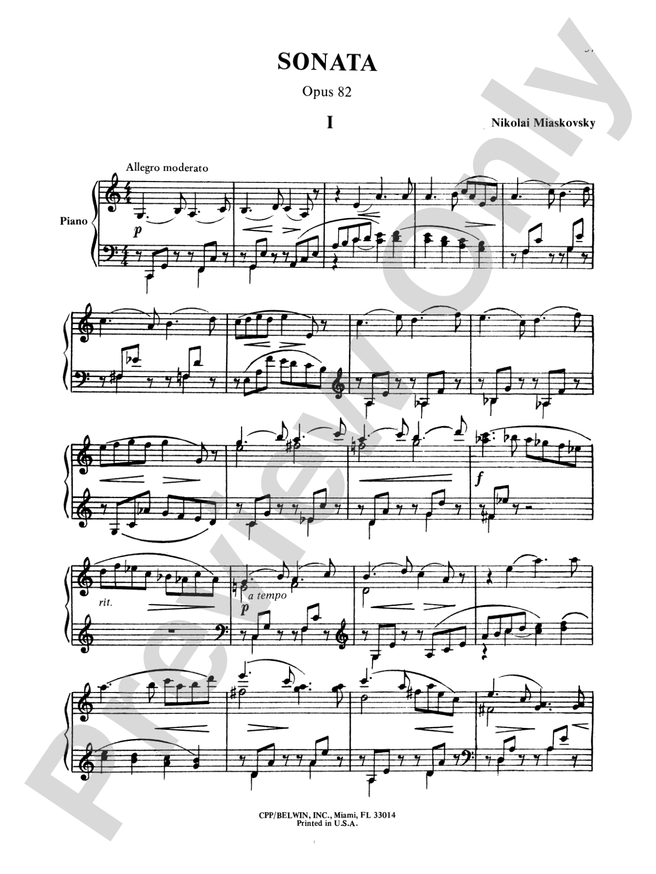 Miaskowsky: Three Sonatas
