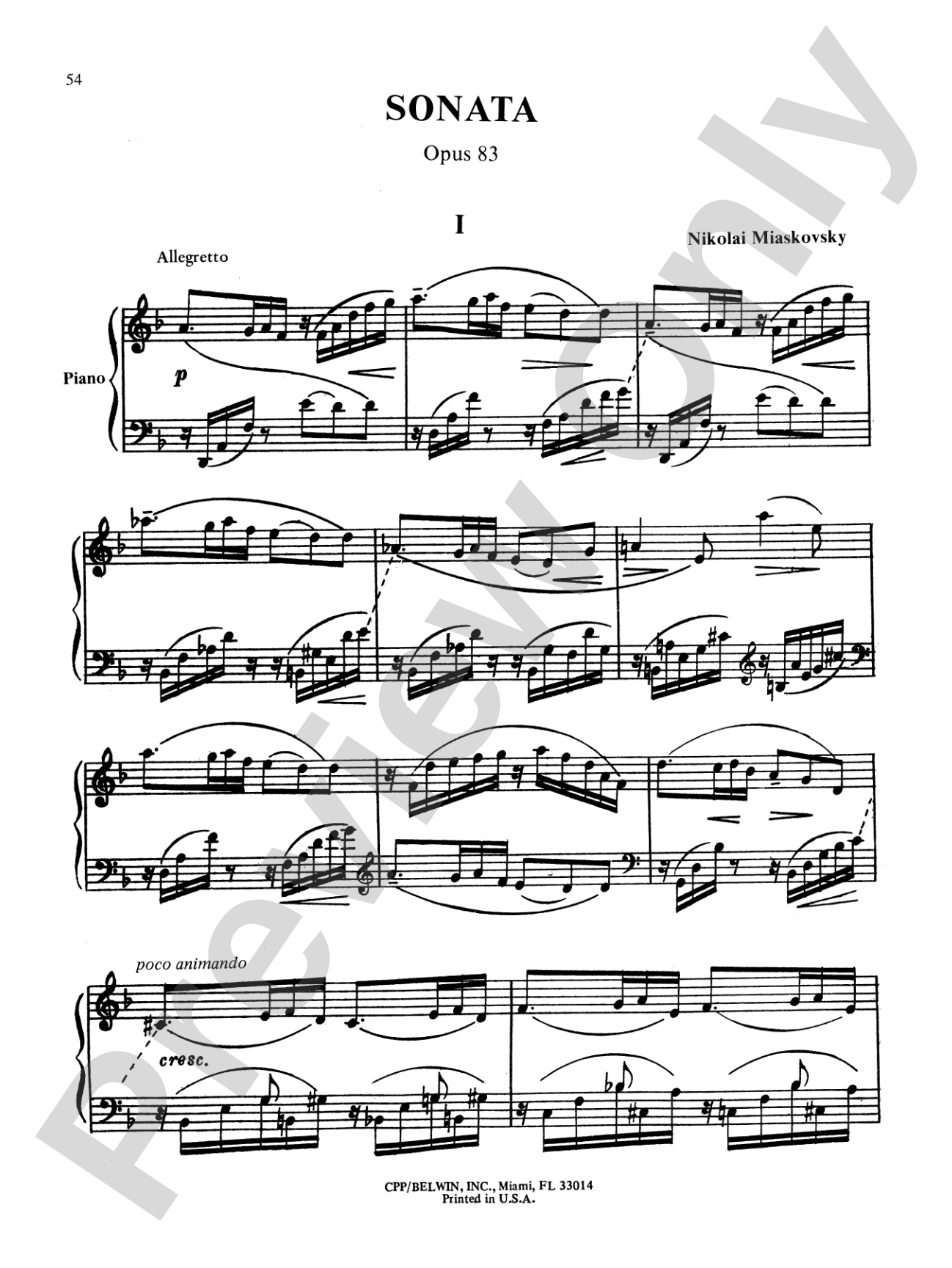 Miaskowsky: Three Sonatas
