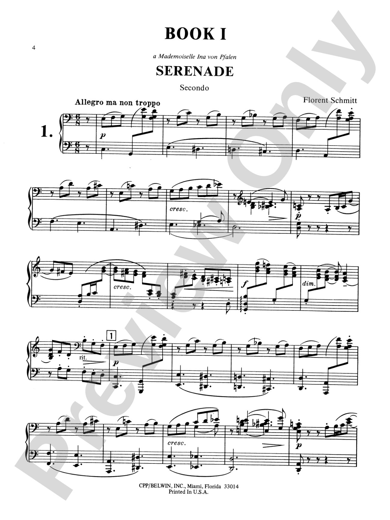 Schmitt: Album of Piano Duets, Volume I: Piano Duet (1 Piano, 4 Hands) Book