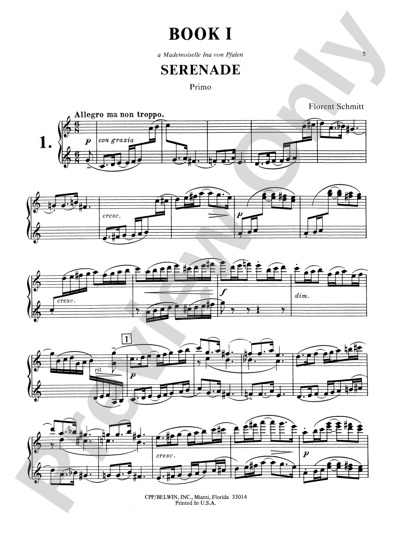 Schmitt: Album of Piano Duets, Volume I: Piano Duet (1 Piano, 4 Hands) Book